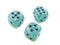 Heart 16mm Cirrus® w/pips Green/black d6 | Heart Dice