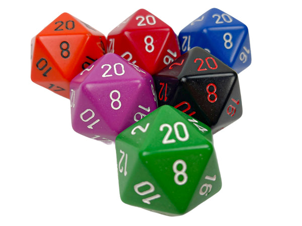 Factory-Second Opaque 34mm d20 (sold by Piece, random color)