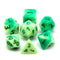 Druid's Pain 7-Dice Set Green & Light Green w/Green Numbers Dnd Dice Set