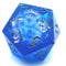 Dreaming of Space 7-Dice Set Resin Sharp Edge RPG DND Blue Glitter
