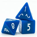 Dark Blue Homage 7-Dice Set w/Blue Numbers Minimalist