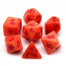 Satan's Pain 7-Dice Set Red & Light Red w/Red Numbers Dnd Dice Set