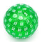 Green Plated Ancient Metal d100 Dungeons and Dragons RPG