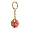 Claw Red D20 Keychain Featuring Gold Metal Dragon Claw + d20