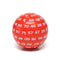 "Red" Single 100 Sided Polyhedral Dice (D100) | Solid Green Color (45mm) White