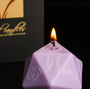2x Dice Candle | 55mm Candle Dice with Carton Packaging (Purple/Green)