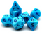 Poseidon's Pain 7-Dice Set Blended Blue w/Blue Numbers Dnd Dice Set