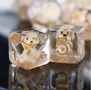 Puppy Dog 7-Dice Set w/Gold Numbers Dnd Dice Set Dog Dice