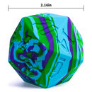 Large Wonderland Blue/Green Silicone d20 Dice 55mm | RPG Dice Novelty Piece