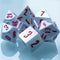 Peppermint White Colorful DND Dice (White&Red) 7-Dice