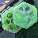 Resin Hexagon Box for Dnd Dice Case (Glitter Green）