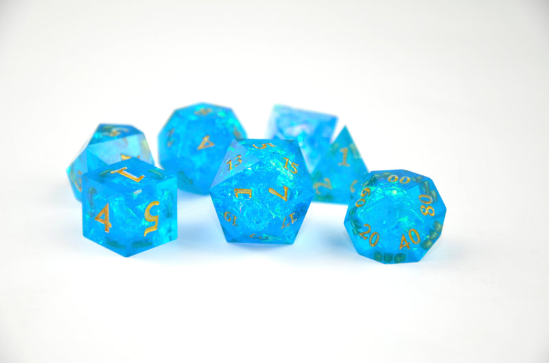 Permafrost Forged in Frost Dice Set (Resin Dice) Sharp Edge Dice