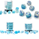 Gemini® Polyhedral Pearl Turquoise-White/blue Luminary™ 7-Die Set /16mm/12mm